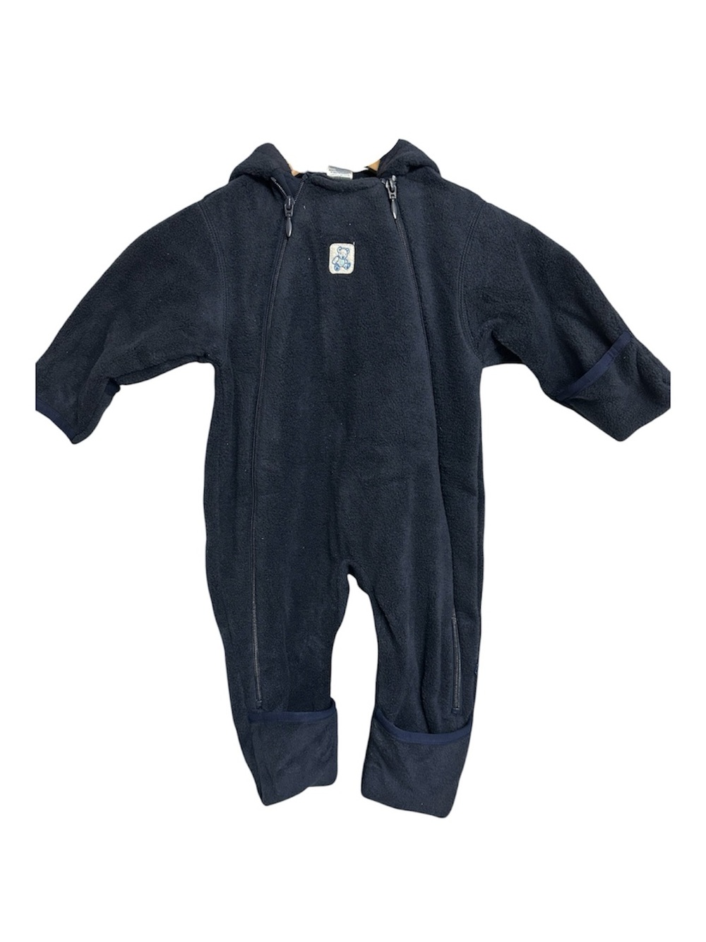 The Children's Place Navy Fleece Hooded One-Piece Footie-NWT Size 12M